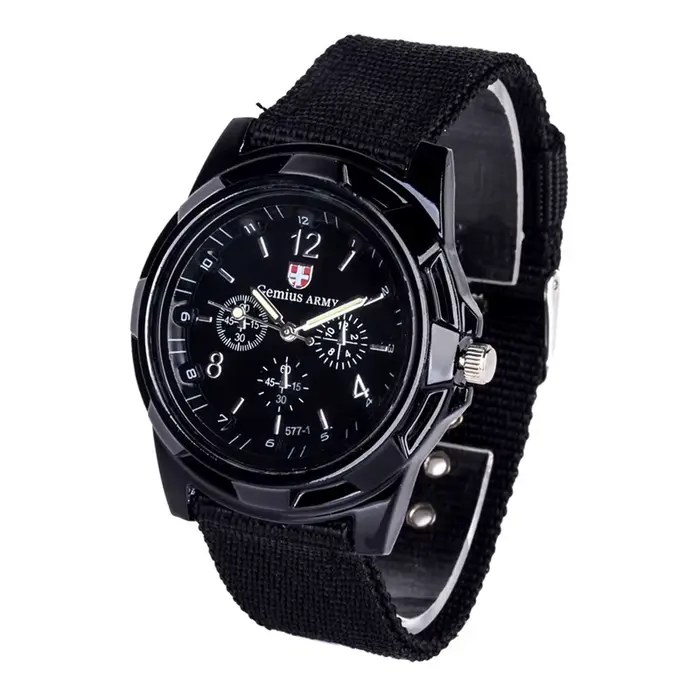 2025 nouveau Simple Vintage classique sport bracelet en Nylon montre à Quartz hommes montres horloge