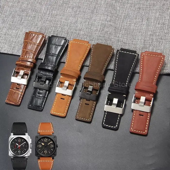 Bracelet de montre en cuir de vache véritable