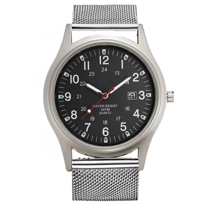 Montre-bracelet en acier inoxydable pour hommes