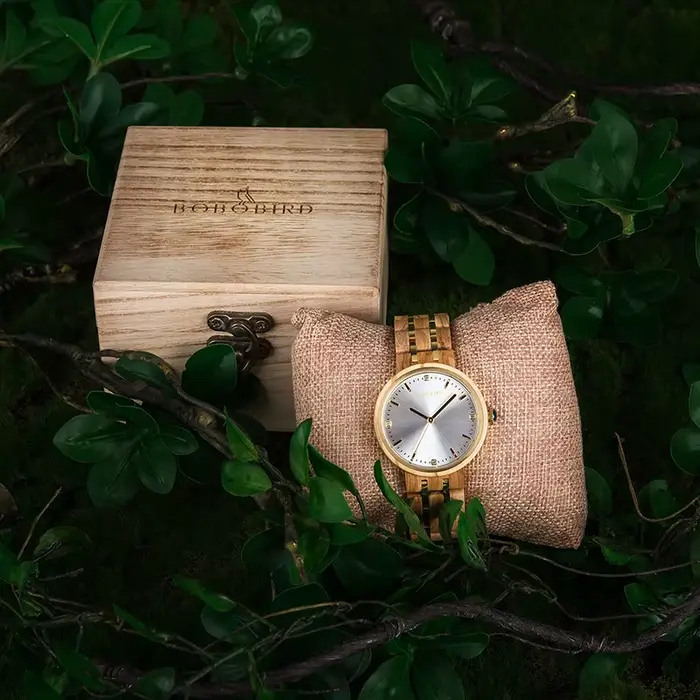 BOBO BIRD – Montre à Quartz en bois d'olive pour femmes