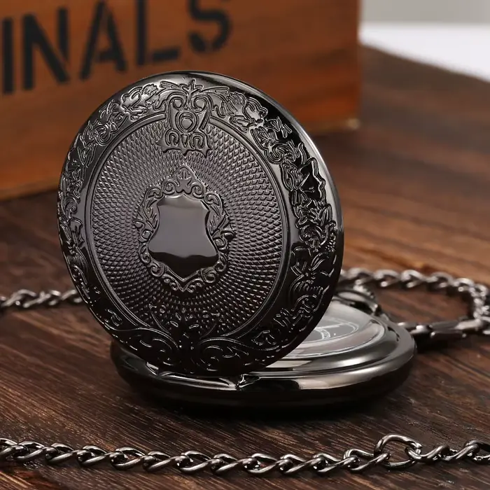Montre à Quartz avec chaîne de poche pour hommes