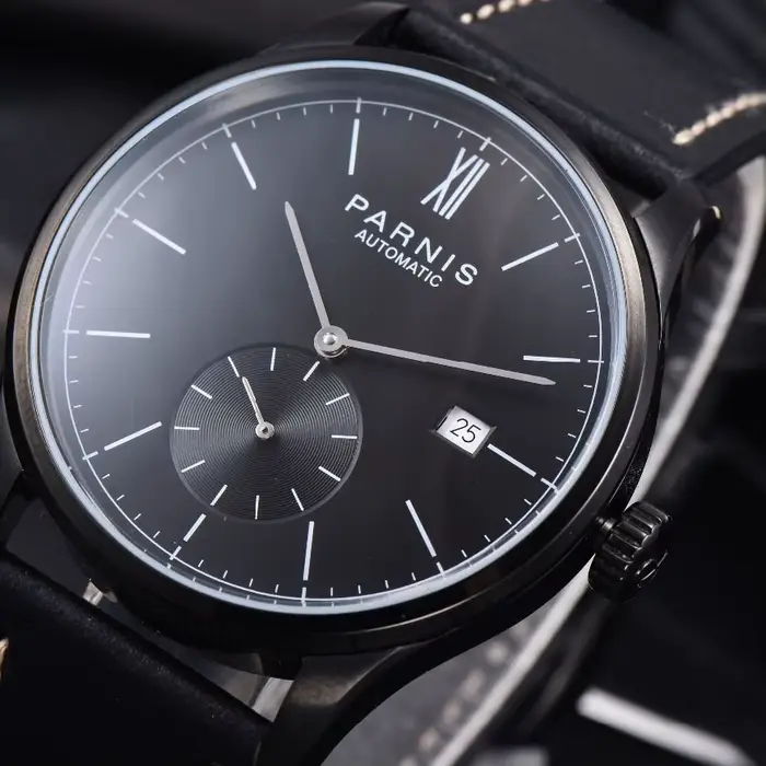 Parnis montres mécaniques montre minimaliste pour hommes montre-bracelet de luxe étanche automatique hombre Relogio Masculino calendrier 2025