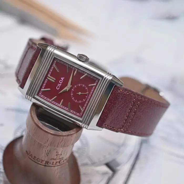 Montre-bracelet CILOA Quartz Carrée Rétro Élégante pour Homme Occasions Spéciales