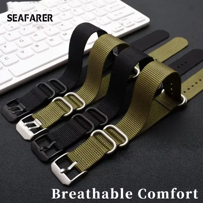 Bracelet de montre en nylon perlon pour homme résistant à l'eau compatible avec Shoox 3051 et 3150 pour activités sportives et occasions spéciales