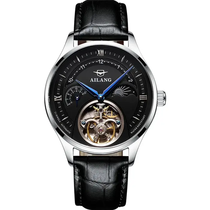 Montres mécaniques automatiques Daniel Gorman serties de saphirs avec mouvement tourbillon pour femmes élégantes et sophistiquées occasions spéciales