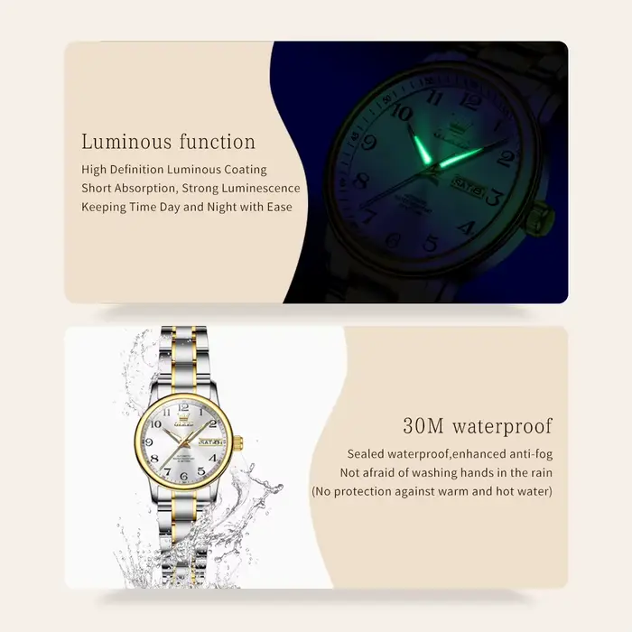 OLEVS montre de luxe pour femme dames élégante