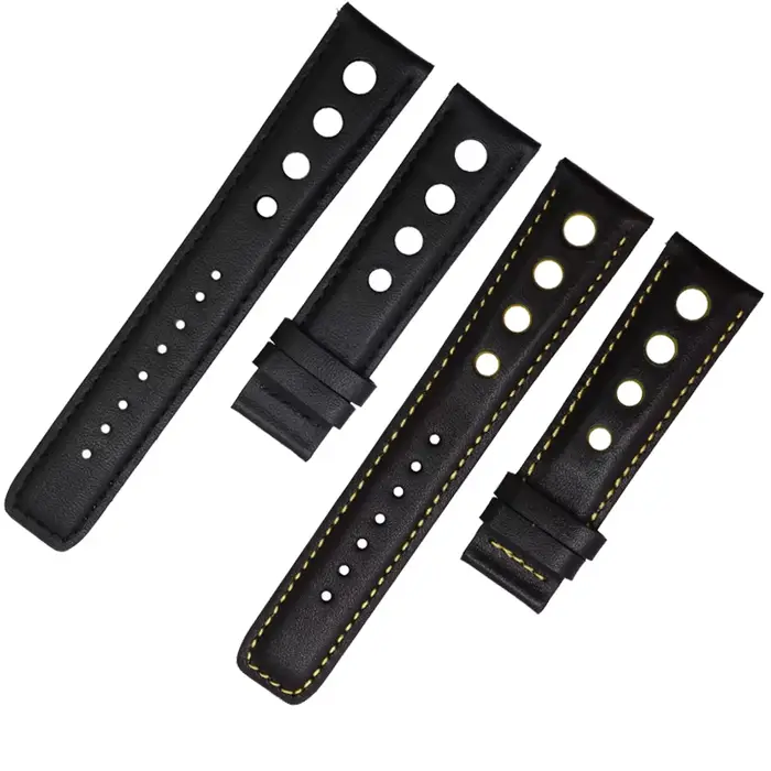 Bracelet en cuir de vache pour montres Tissot Sports Racing Series PRS516 élégant et polyvalent pour homme et femme toutes occasions