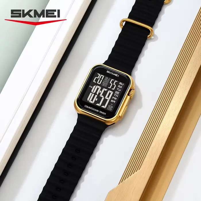 SKMEI 2269 montre électronique mode Sport compte à rebours étanche montres pour hommes 2 fois Original luxe horloge numérique pour homme
