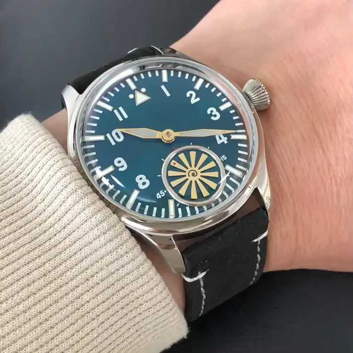 Nouvelle arrivée 2026 Montre GEERVO 44mm sans logo, mouvement chinois 6498 ST3621, montres mécanique