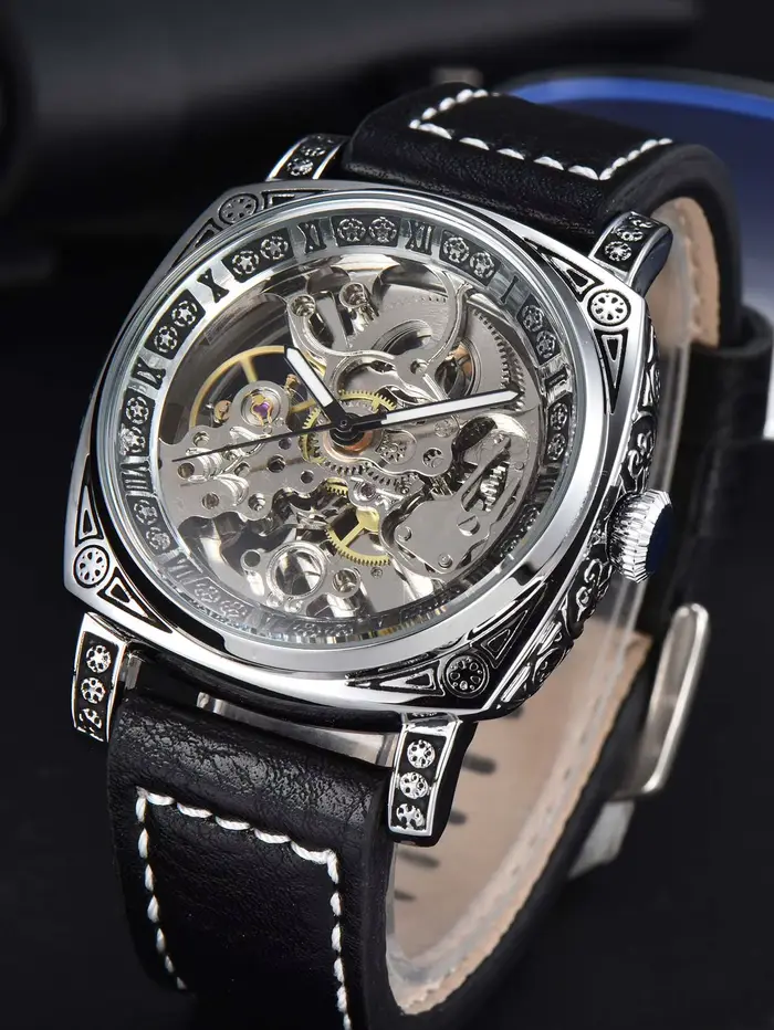 montre homme 2024 Creux montres automatiques montres étanches montre homme original Rétro gravure cl