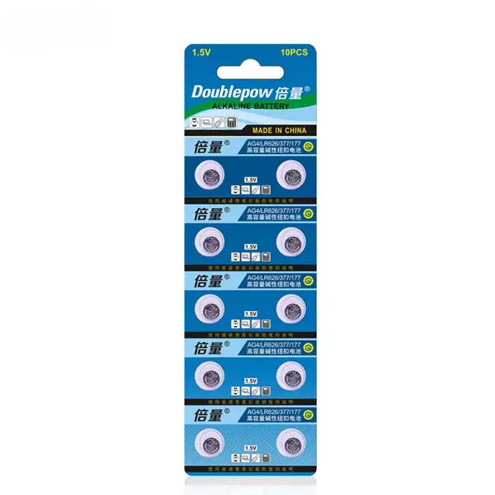 2-50 piles alcalines Doublepow haute capacité SR626SW AG4 LR626 377A pour montre