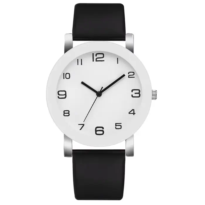 Top marque de luxe hommes montre décontracté en cuir Quartz hommes montres Simple cadran rond mâle m