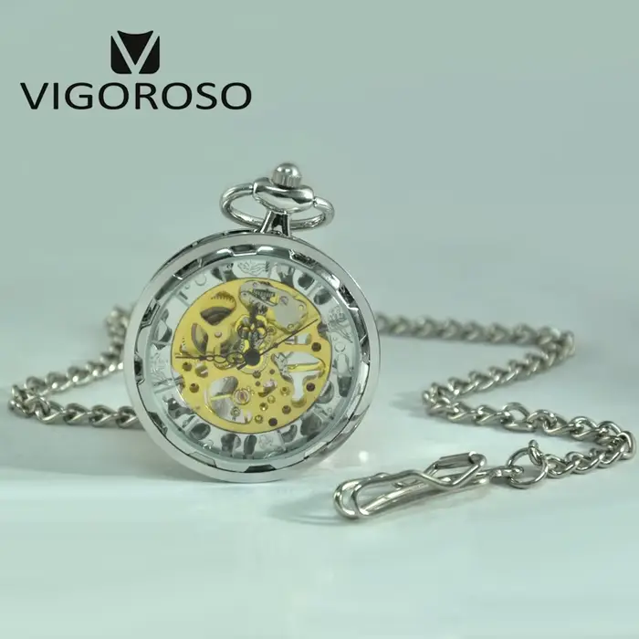 Montre à gousset — Steampunk squelette mécanique