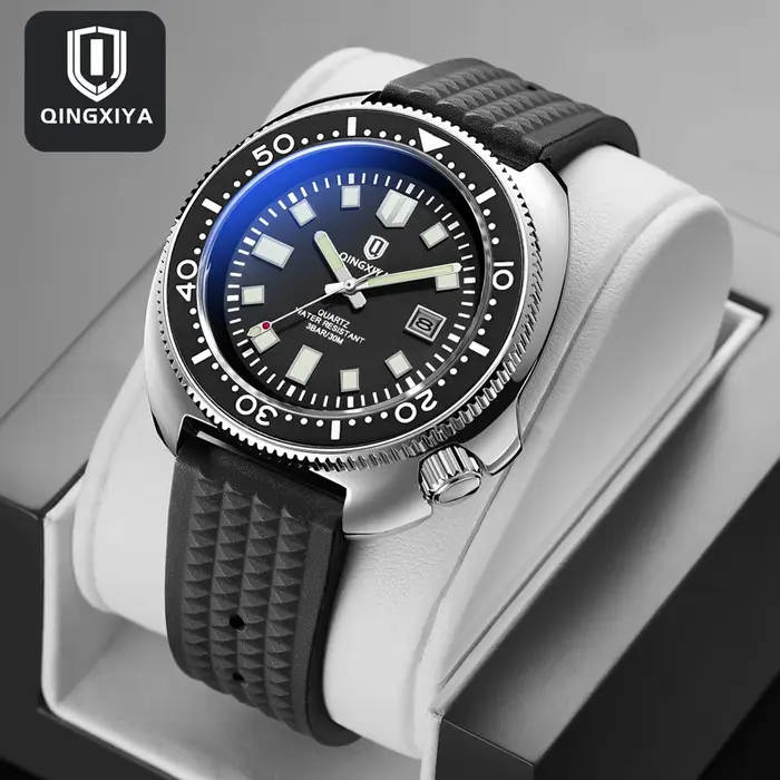 QINGXIYA nouvelles montres pour hommes d'affaires montre à Quartz de luxe