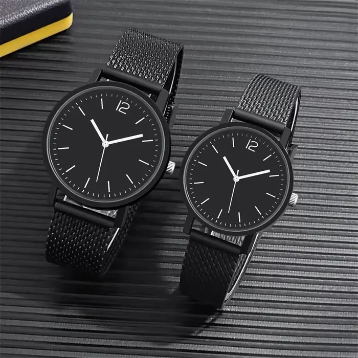 Montres de couple Moonbiffy Fashion Casual Bracelets Acrylique Étanches pour Hommes Femmes Occasions Spéciales