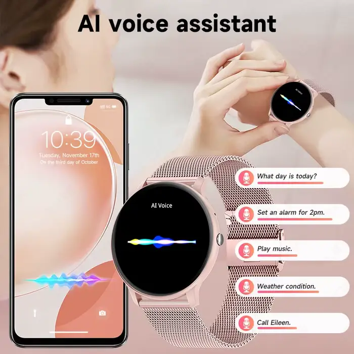 Montre connectée LIGE étanche pour femmes