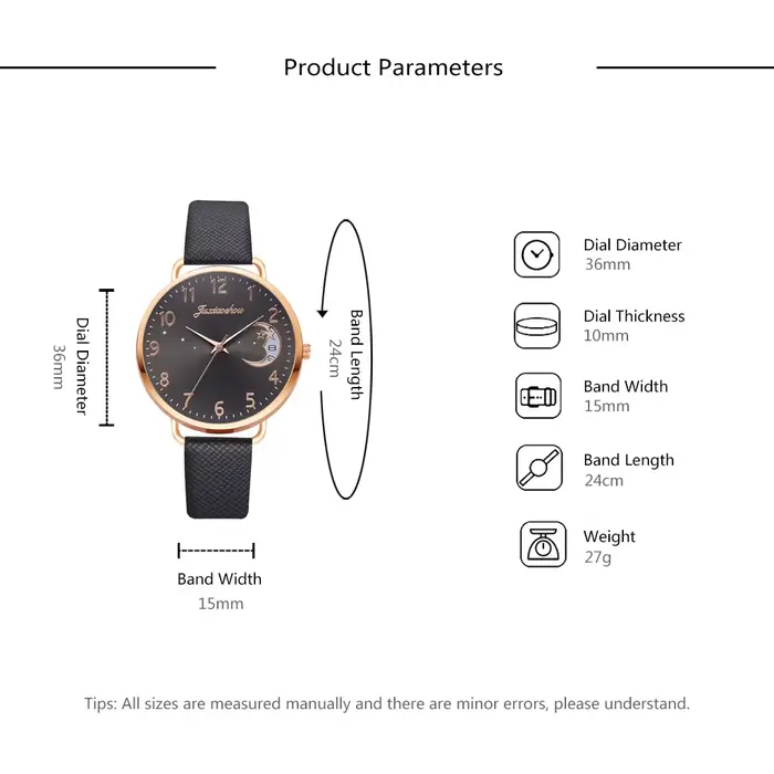 Montre-bracelet à quartz décontractée pour femme