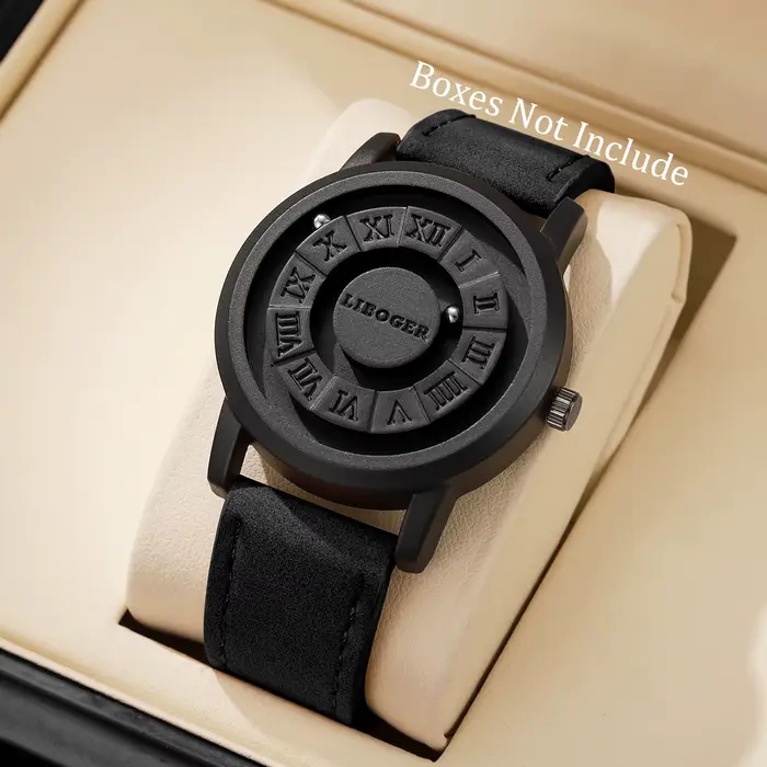 Montre Homme Suspension Magnétique Cadran Roman Quartz Décontractée Casual Occasions Spéciales