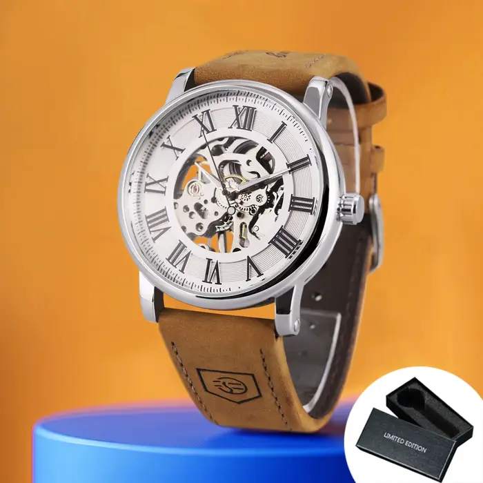 Forsining classique squelette remontage manuel montres aiguilles lumineuses montre mécanique pour ho