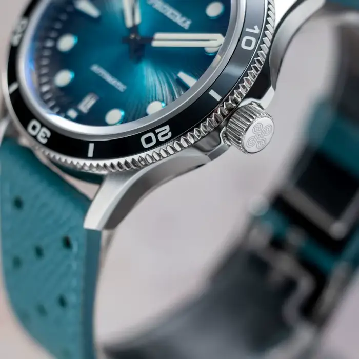 Montre automatique Proxima édition limitée pour hommes plongeur avec bracelet en cuir et cristal de saphir lumineux occasions spéciales
