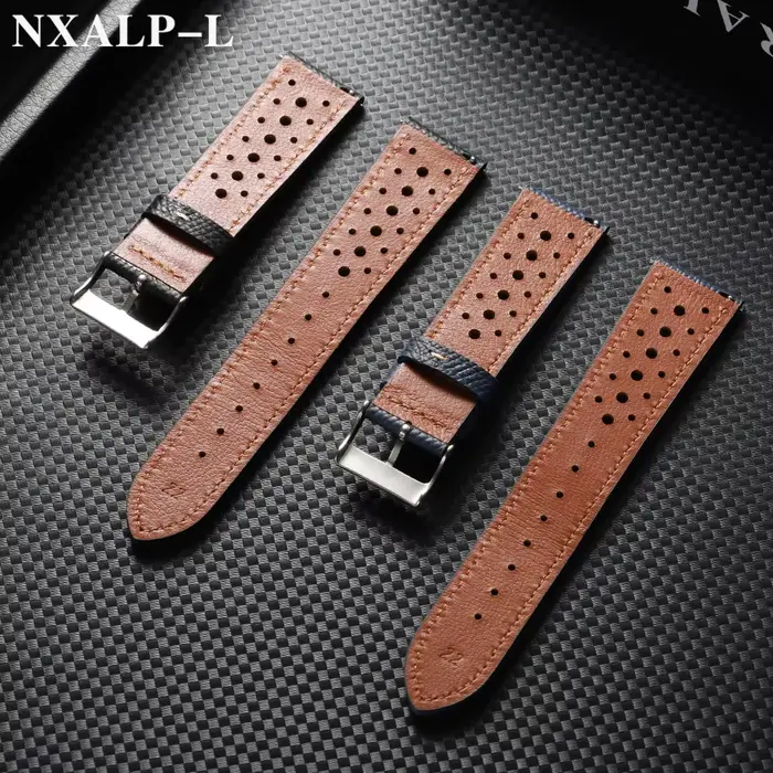 Bracelet de montre en cuir de vache à dégagement rapide pour Seiko pour Omega