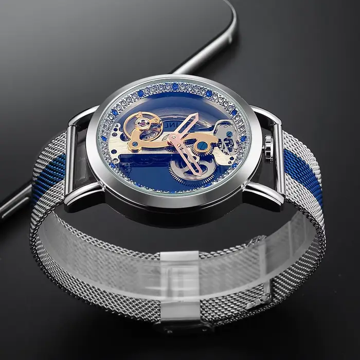 Montres mécaniques classiques pour femmes avec grand cadran