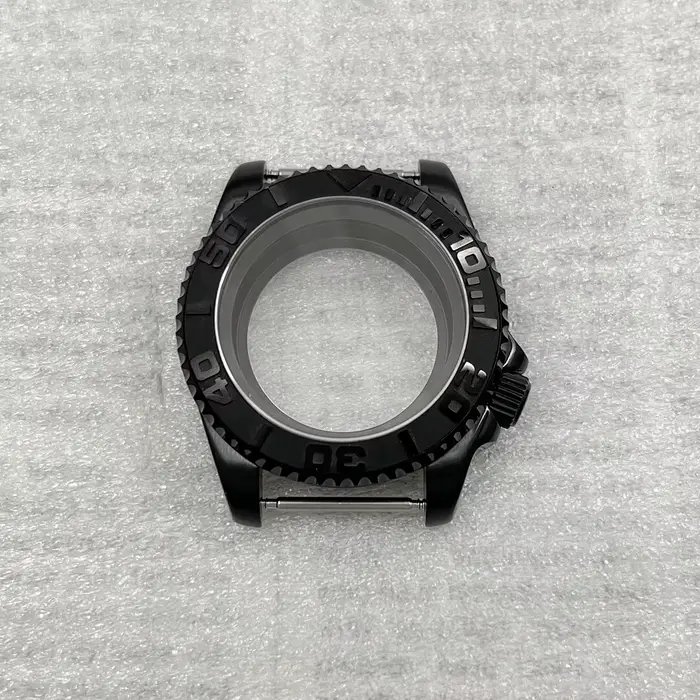 40mm SKX007 boîtier de montre noir 3.8 couronne GMT sous boîtier de montre 120 clic pour Seiko NH35/34/36 mouvement automatique saphir Mod pièces