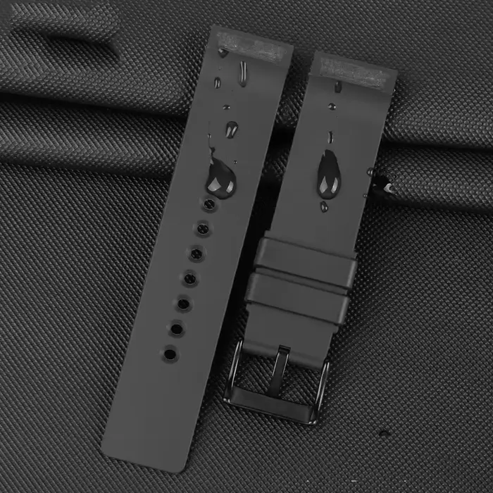 Bracelet de montre en silicone noir et coloré pour homme et femme, accessoire de luxe, style intemporel pour différentes occasions