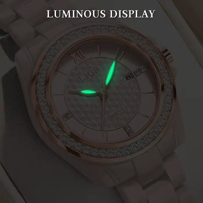 LIGE nouvelle Montre rose femmes montres haut de gamme de luxe
