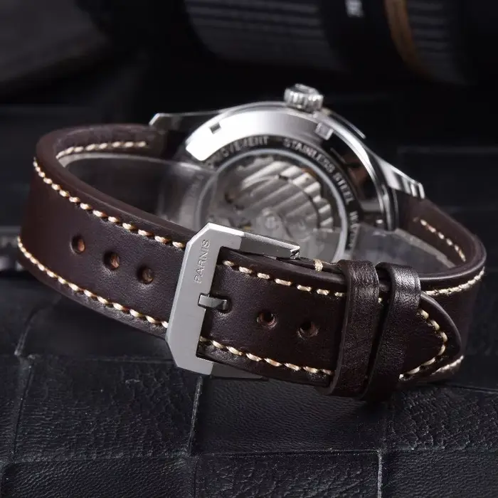 Parnis montres mécaniques montre minimaliste pour hommes montre-bracelet de luxe étanche automatique hombre Relogio Masculino calendrier 2025