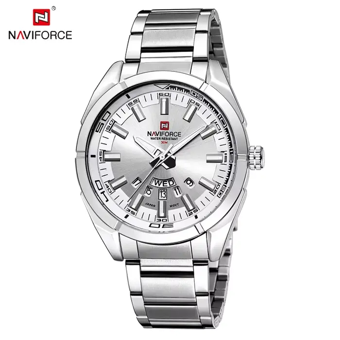 NAVIFORCE montre décontractée classique pour hommes en acier inoxydable teel Sport étanche hommes mo