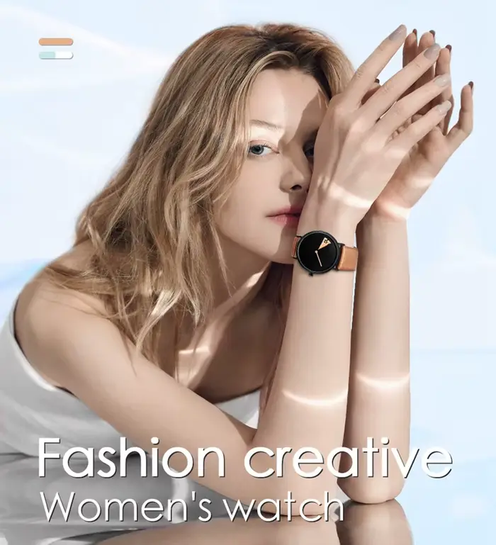 Montre Créative pour Femmes Bracelet en Cuir Cuivré Multicolore Occasions Spéciales