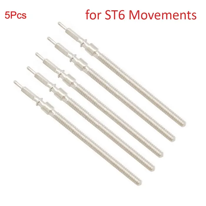 Tige de Remontage de Montre pour Mouvements Mécaniques ST6, 5 Pièces, Couronne, Kit le Plus Récent, 