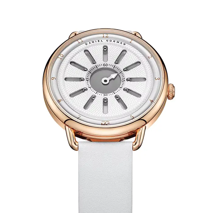 Montre à quartz magnétique 38 mm, mouvement japonais, bracelet en cuir artisanal gris bronze, nouvel