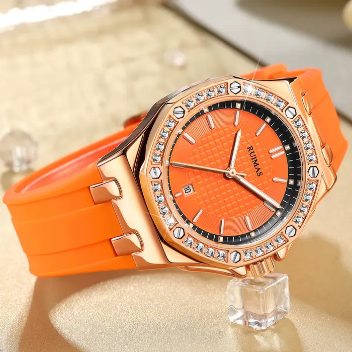 RUIMAS marque femmes montre de luxe élégant Quartz décontracté dames montre-bracelet étanche Auto Date femme horloge Relogio Feminino 339