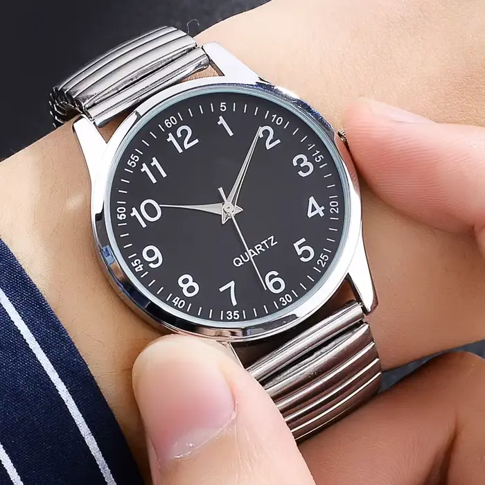 Montres couple mode et décontracté avec cadran à marqueurs de chiffres arabes pour homme et femme occasions spéciales