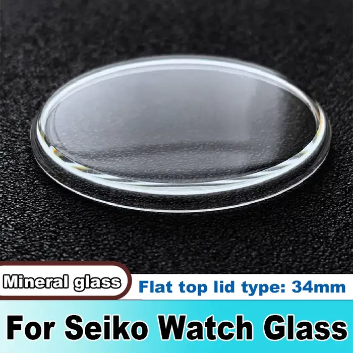 Couvercle plat en verre trempé 34mm pour montre Bullhead 6138-0011 avec grand chanfrein et protection anti-rayures pour hommes élégants