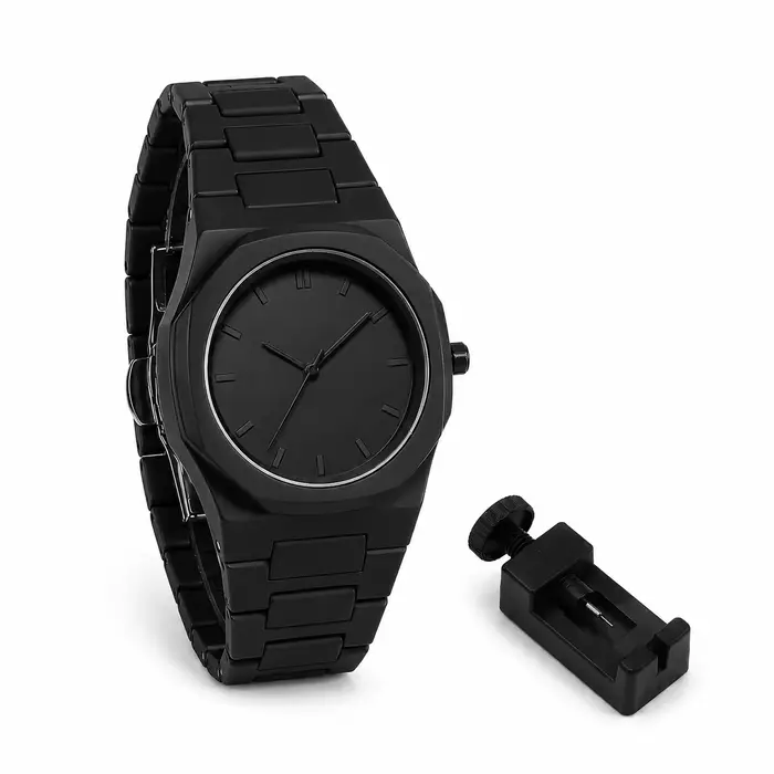 Ensemble de montres minimalistes à bracelet maillon avec ajusteur de montre gratuit, montre-bracelet