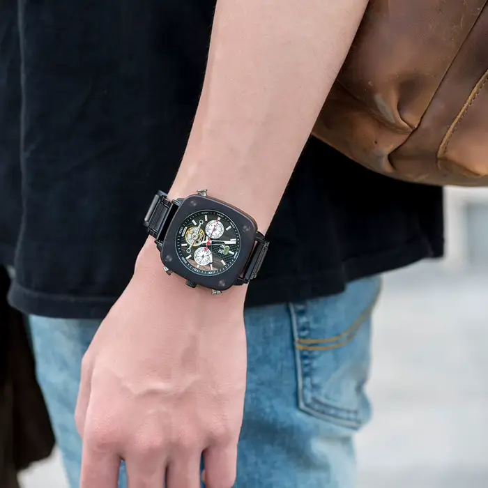 BOBO BIRD-Montre mécanique en bois pour homme