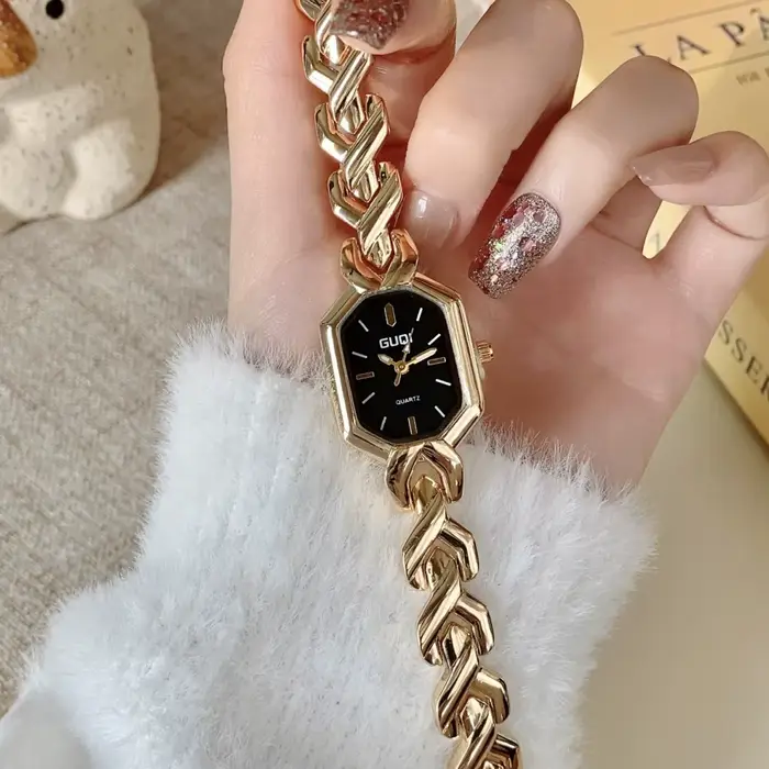 Mode vert carré femmes montres dames montre à Quartz femme or montre-bracelet décontracté dame horloge Relogio Feminino