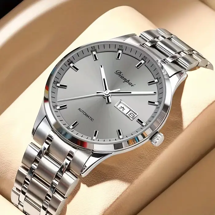 Dianpai montre mécanique entièrement automatique de luxe pour hommes Original en acier inoxydable ca