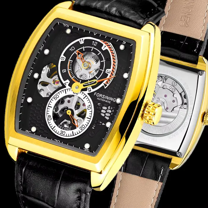Montre-bracelet mécanique automatique étanche pour homme