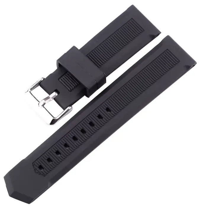 HENGRC-Bracelet de Montre en Caoutchouc de Silicone, 22mm, Haute Qualité, Souple, dehors, Plongée, N