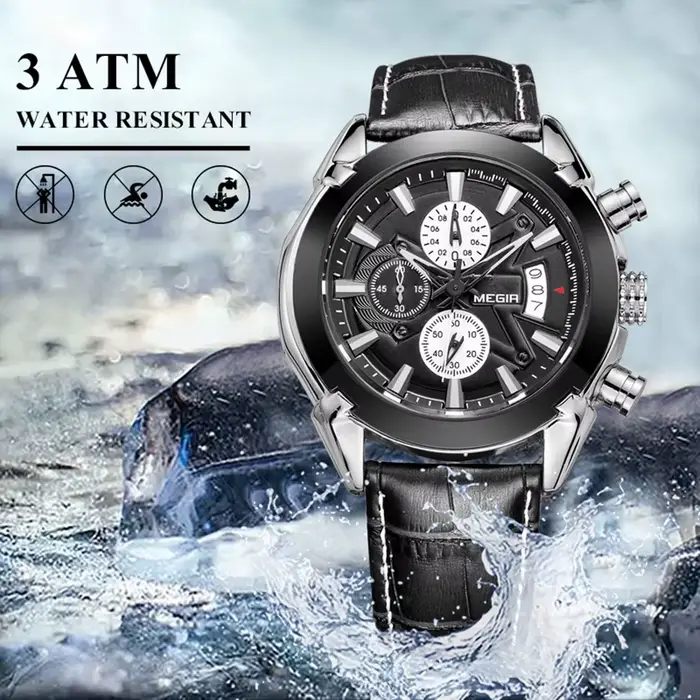 Montres chronographes pour hommes MEGIR