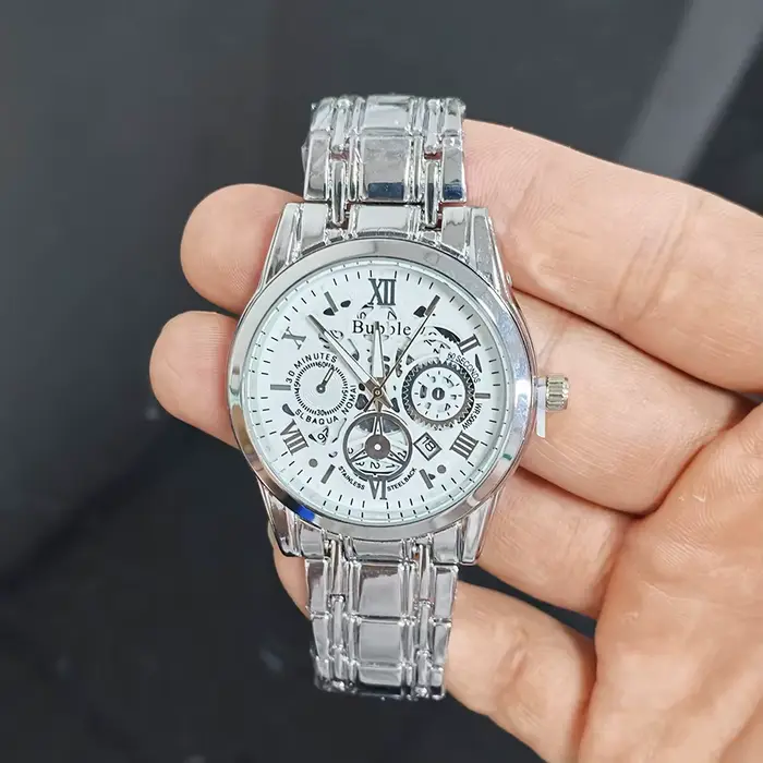 Montre de luxe pour hommes, tendance, haut de gamme, sport, Quartz, en acier inoxydable, creux romai