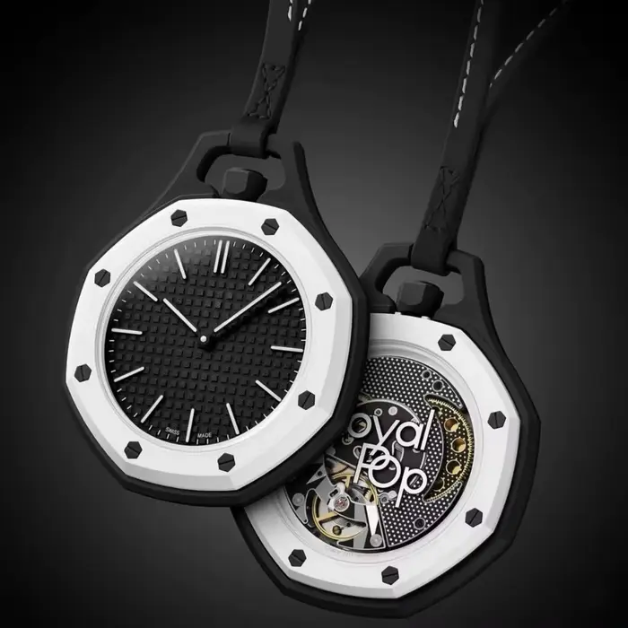 Montre de poche populaire en acier inoxydable avec bracelets en cuir pour homme et femme polyvalents occasions spéciales