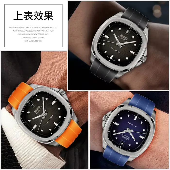 Bracelet en silicone incurvé étanche pour montres MidO Commander TV homme occassions diverses