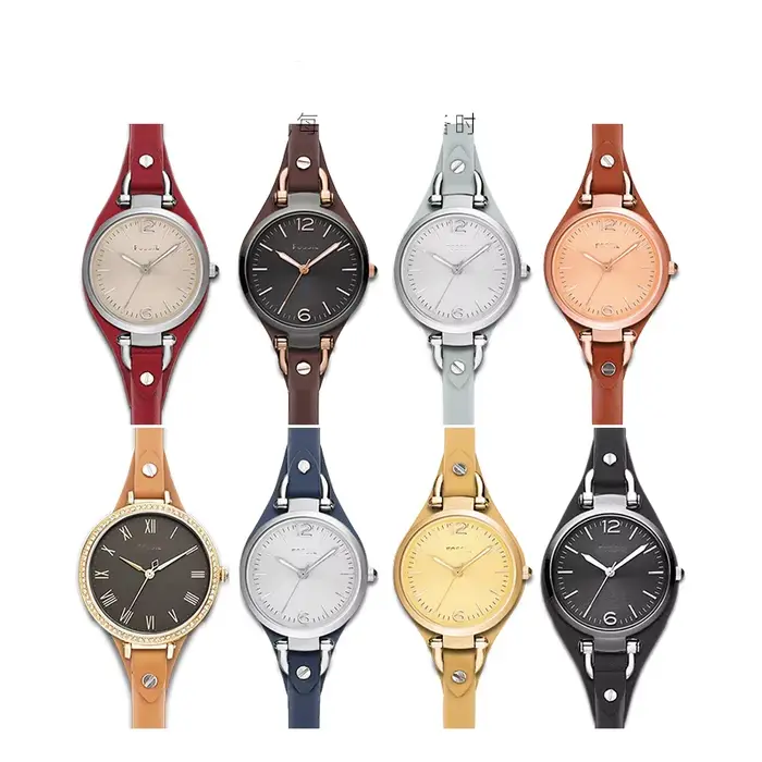 Fossil bracelets de montre femme peau de vache en cuir véritable 8mm poignet pour femmes Es3262 Es3060 bracelet
