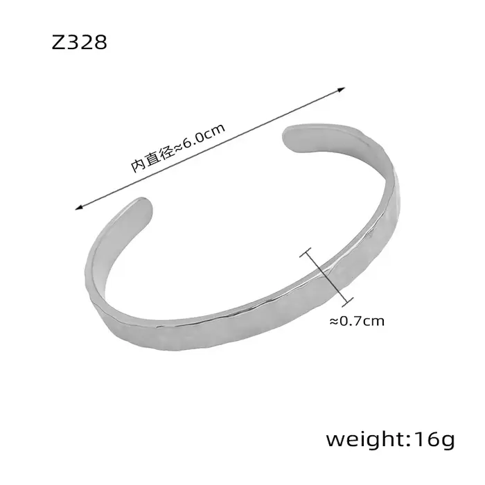 Bracelets classiques Bracelets en acier inoxydable plaqué or 18 carats Bracelet manchette pour femme