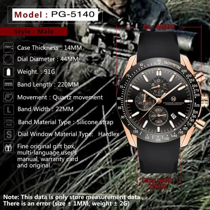 Montre décontractée Pagane Design 2026 pour homme